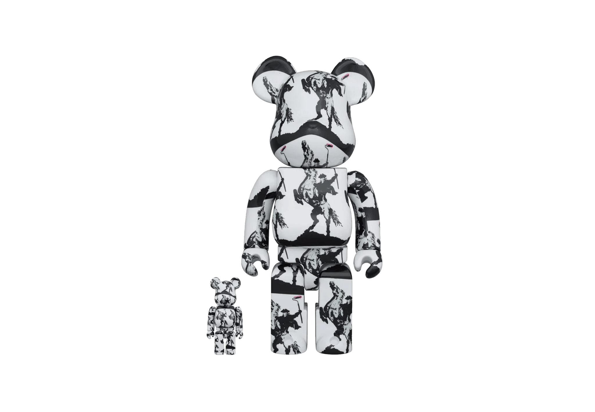 400% & 100% Bearbrick set - Highwayman (Brandalised x Banksy)