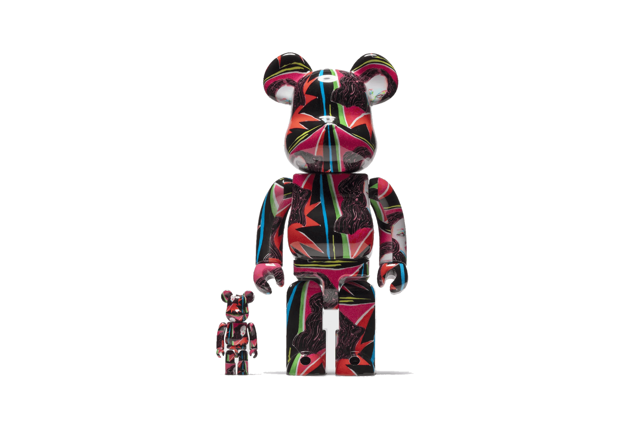 400% & 100% Bearbrick Set - Saiko otake Goddess (Red)
