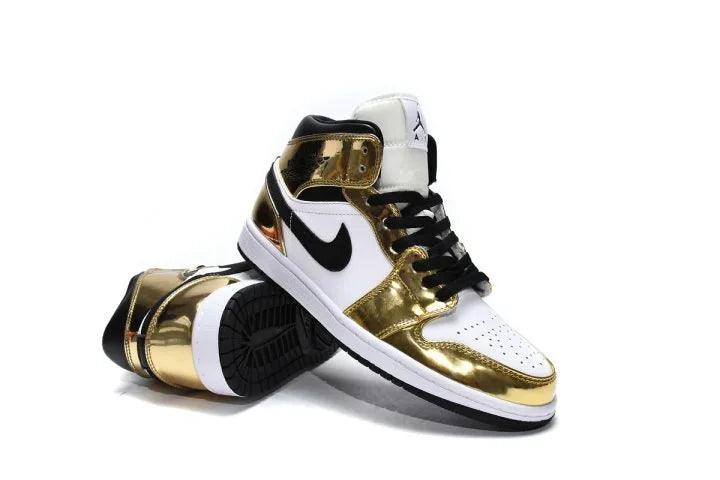 Jordan 1 Mid Metallic Gold Black White (GS)