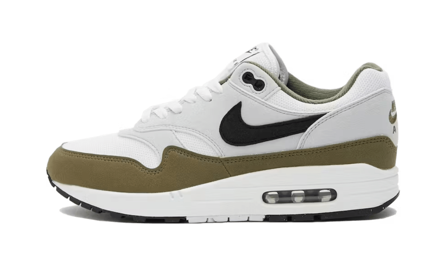 Nike Air Max 1 White Black Medium Olive
