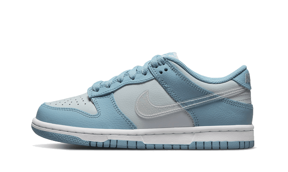 Nike Dunk Low ''Aura Blue Clear Swoosh''